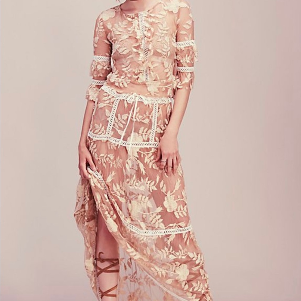 For Love And Lemons Emilia Top Blouse skirt set s - Picture 3 of 9